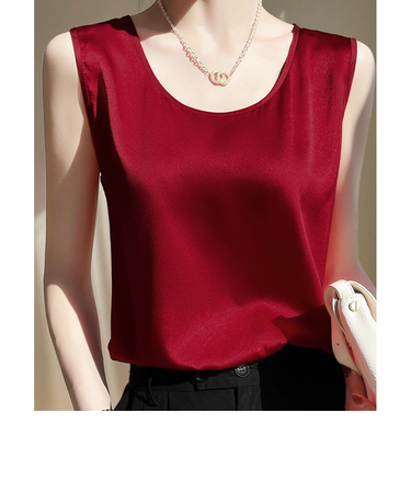 【当商品送料無料】タンクトップ レディース ゆったり 通販 ノースリーブ さらさら ラウンドネック トップス インナー 大人 かわいい きれいめ