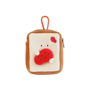 【当商品送料無料】もちっと食ぱんさん ポーチ 通販 食パンさん カラビナポーチ カラビナ付きポーチ マスコット 小物入れ アクセサリーポーチ