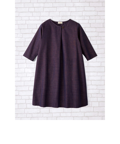 【当商品送料無料】チュニック ワンピース 大人 通販 チュニックワンピース 日本製 プルオーバー レディース 7分袖 トップス Aライン ゆったり