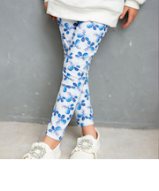 【当商品送料無料】Rora 子供服 レギンス 通販 デイジー スパッツ パンツ ズボン 花柄 女の子 女子 子供 こども 子ども 10分丈 十分丈