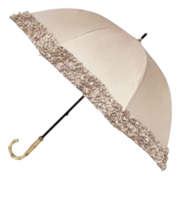 【当商品送料無料】長傘 晴雨兼用 通販 pink trick ピンクトリック 日傘 フリル傘 ミニフリル傘 おしゃれ かわいい 竹製ハンドル 軽量