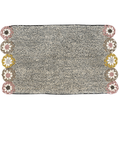 【当商品送料無料】マット おしゃれ 玄関マット 通販 クロシェ編み バスマット インテリアマット かわいい トイレマット エスニック レトロ