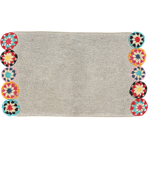 【当商品送料無料】マット おしゃれ 玄関マット 通販 クロシェ編み バスマット インテリアマット かわいい トイレマット エスニック レトロ