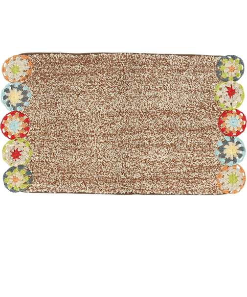 【当商品送料無料】マット おしゃれ 玄関マット 通販 クロシェ編み バスマット インテリアマット かわいい トイレマット エスニック レトロ