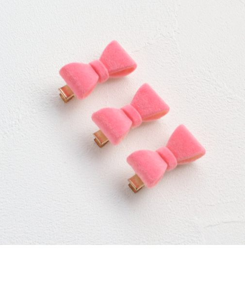 【当商品送料無料】Rora ヘアクリップ キッズ 3個セット 通販 ひな ヘアークリップ 髪どめ 髪留め ヘアアクセサリー 髪飾り リボン ミニ