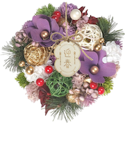 【当商品送料無料】お正月 リース S 通販 玄関リース 冬 玄関 飾り Sサイズ 玄関飾り 壁飾り 秋 正月飾り 花 オーナメント GREEN