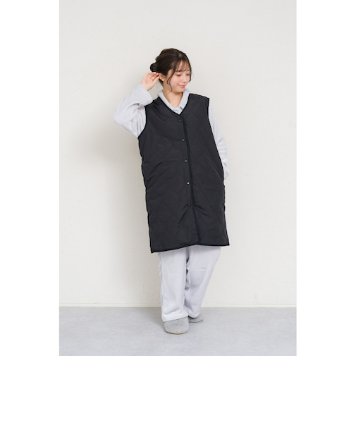 【当商品送料無料】キルティングベスト レディース 通販 ジレ ロングジレ 前開き フロントボタン ノースリーブ おしゃれ ロングベスト ロング丈