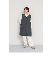 【当商品送料無料】キルティングベスト レディース 通販 ジレ ロングジレ 前開き フロントボタン ノースリーブ おしゃれ ロングベスト ロング丈