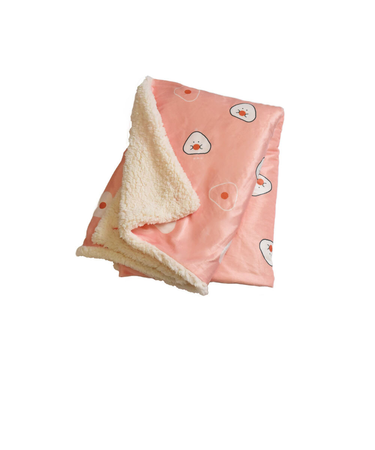 【当商品送料無料】ぎゅっとおにぎりさん ブランケット 通販 膝掛け ひざ掛け 腰巻き ポンチョ ハーフケット お昼寝ケット 冬 ふわふわ 暖かい