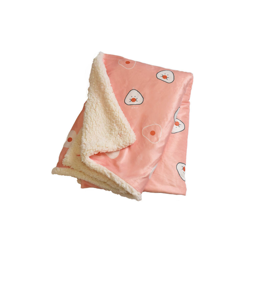 【当商品送料無料】ぎゅっとおにぎりさん ブランケット 通販 膝掛け ひざ掛け 腰巻き ポンチョ ハーフケット お昼寝ケット 冬 ふわふわ 暖かい