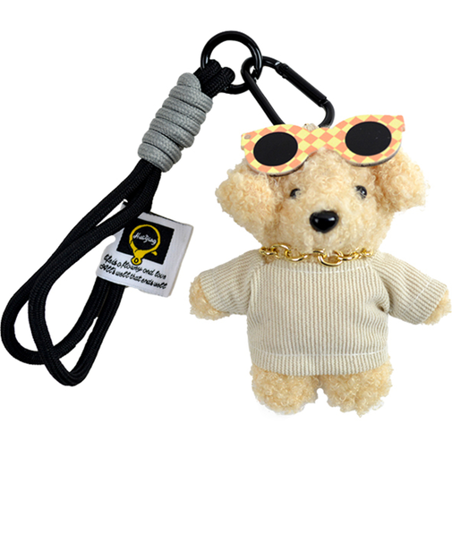 【当商品送料無料】チャーム サングラス いぬ 通販 キーホルダー ぬいキーホルダー ぬいぐるみチャーム バッグチャーム イヌチャーム キーリング