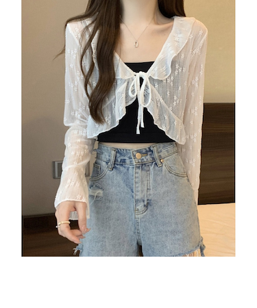 【当商品送料無料】カーディガン レディース ショート丈 通販 シアーカーディガン ボレロ ショートカーディガン カーデガン 羽織もの はおりもの