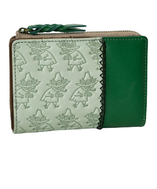 【当商品送料無料】二つ折り財布 ムーミン 通販 本革 牛革 財布 MOOMIN レザーウォレット 型押し財布 ウォレット 小銭入れ お札入れ