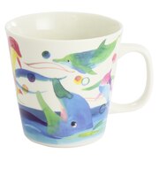 【当商品送料無料】セラミック藍 マグカップ 通販 日本製 マグ カップ ふぁんFUN 湯呑み コップ 美濃焼 食器 動物 アニマル 電子レンジ対応