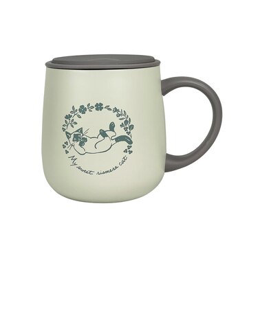 【当商品送料無料】ステンレスマグカップ かわいい 猫 通販 真空断熱 マグカップ 保冷 保温 ステンレスマグ おしゃれ コップ 蓋付き 300ml