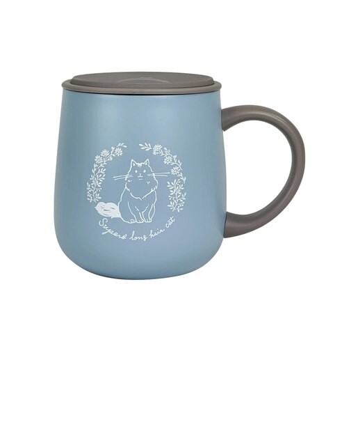 【当商品送料無料】ステンレスマグカップ かわいい 猫 通販 真空断熱 マグカップ 保冷 保温 ステンレスマグ おしゃれ コップ 蓋付き 300ml