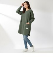 【当商品送料無料】割烹着 おしゃれ あったか 通販 かっぽう着 スモック エプロン 長袖 後ろボタン 保育士 レディース 大人 ポケット あたたかい