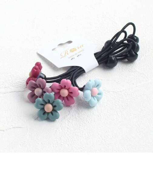 【当商品送料無料】Rora ヘアゴム 5個セット キッズ 通販 フラワー 髪ゴム 髪飾り 髪どめ 髪留め ヘアアクセサリー 子供 子ども こども