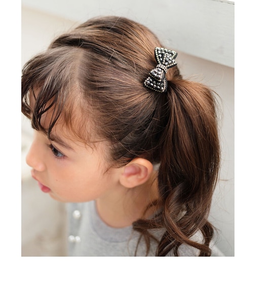 【当商品送料無料】ヘアクリップ リボン 小さめ 通販 Rora ローラ イルミ ヘアークリップ 髪どめ 髪留め ヘアアクセサリー 髪飾り キラキラ