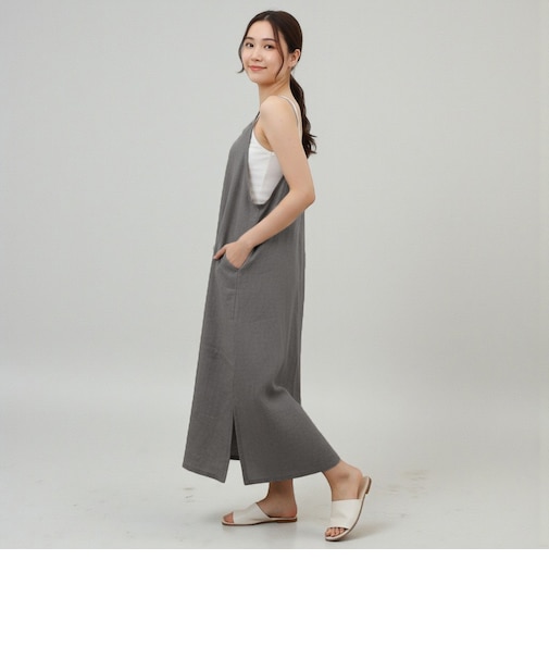 【当商品送料無料】エプロン バッククロス おしゃれ 通販 前掛け シャンブレー 生地 袖なし レディース 大人 保育士 綿100% コットン