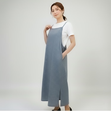 【当商品送料無料】エプロン バッククロス おしゃれ 通販 前掛け シャンブレー 生地 袖なし レディース 大人 保育士 綿100％ コットン