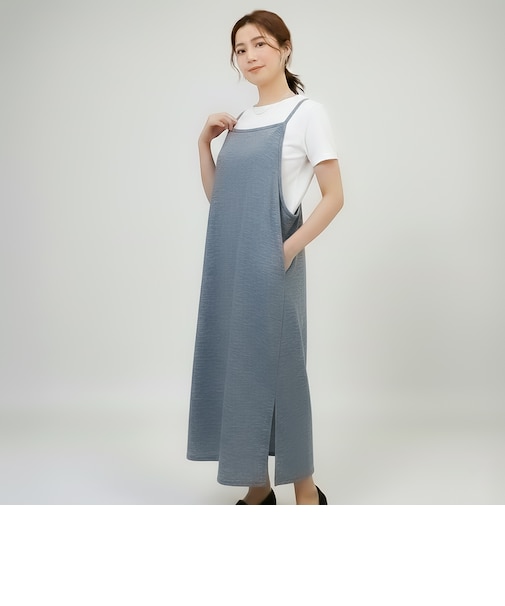 【当商品送料無料】エプロン バッククロス おしゃれ 通販 前掛け シャンブレー 生地 袖なし レディース 大人 保育士 綿100％ コットン