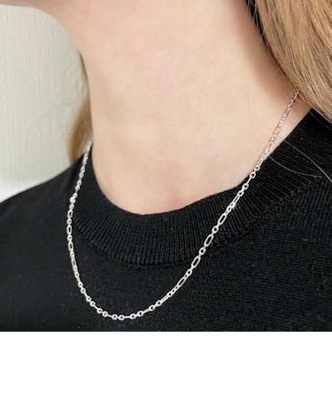 【当商品送料無料】ネックレス シルバー925 チェーン 通販 アンカーフィガロチェーン シルバーネックレス チェーンネックレス メンズネックレス