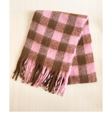 【当商品送料無料】マフラー レディース 大きめ 柔らかい 通販 大判ストール ストール 大判 チェック柄 チェックマフラー フリンジマフラー