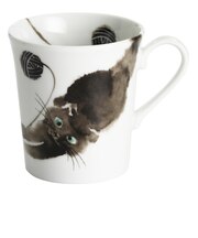 【当商品送料無料】セラミック藍 マグカップ 通販 日本製 マグ カップ 磁器 湯呑み コップ 和食器 食器 にゃん屋 花猫 ネコ ねこ ギフト