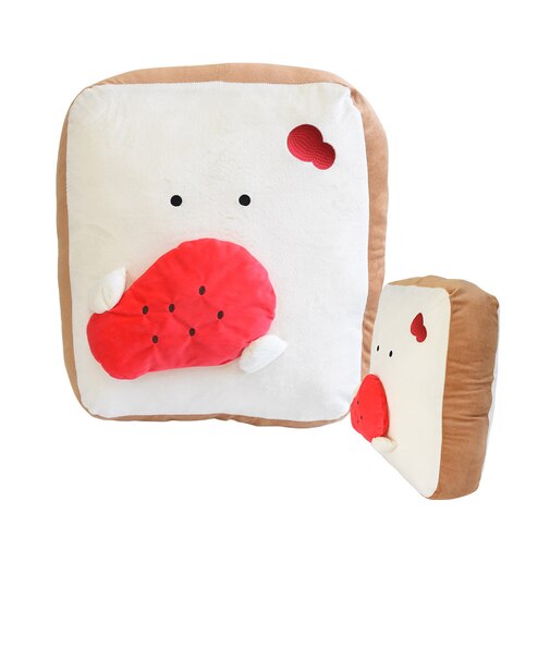 【当商品送料無料】もちっと食ぱんさん クッション 通販 背当てクッション 腰当てクッション お昼寝クッション 食パンさん 大きい 厚め ふわふわ