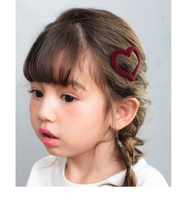 【当商品送料無料】Rora パッチン留め 2個セット 通販 ローラ ラナ スウェード パッチンピン パッチンどめ ヘアピン 髪留め 髪飾り ハート