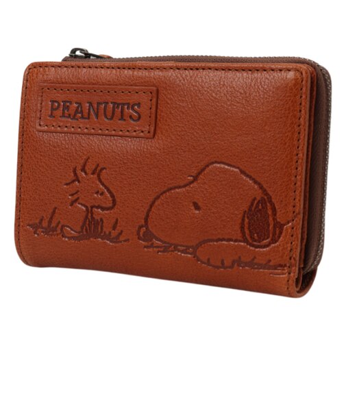 【当商品送料無料】スヌーピー 財布 二つ折り 通販 SNOOPY 73055 レザー 本革 牛革 二つ折り財布 2つ折り財布 お財布 レディース