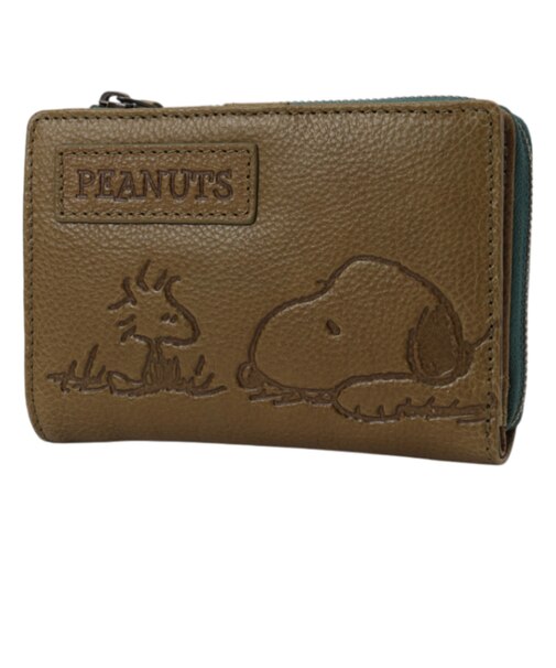 【当商品送料無料】スヌーピー 財布 二つ折り 通販 SNOOPY 73055 レザー 本革 牛革 二つ折り財布 2つ折り財布 お財布 レディース