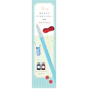 【当商品送料無料】ガラスペン 通販 ガラスペンセット ガラス ペン つけペン 万年筆 硝子ペン ペン置き インク付き インク 2色セット