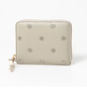 【当商品送料無料】perche ペルケ 財布 08-06-03900 通販 ドット刺繍ラウンドパームフィットウォレット 二つ折り財布 二折