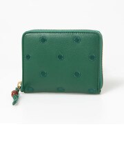 【当商品送料無料】perche ペルケ 財布 08-06-03900 通販 ドット刺繍ラウンドパームフィットウォレット 二つ折り財布 二折