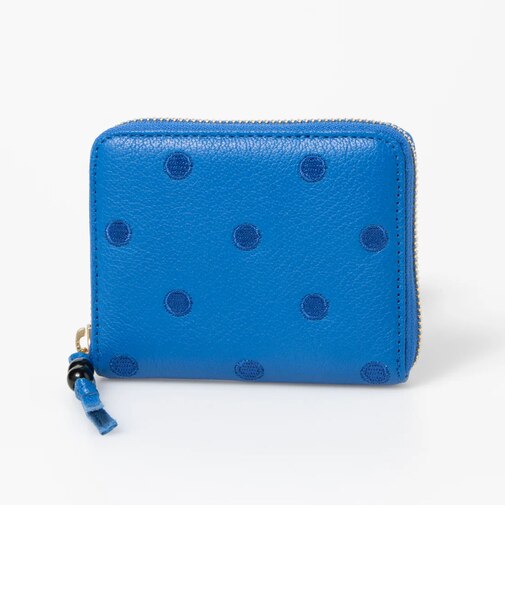【当商品送料無料】perche ペルケ 財布 08-06-03900 通販 ドット刺繍ラウンドパームフィットウォレット 二つ折り財布 二折