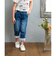 【当商品送料無料】Rora デニムパンツ 通販 ローラ ラズリ ジーンズ パンツ ロールアップデニム キッズ 女の子 レース リボン 春夏 春秋