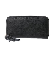 【当商品送料無料】perche ペルケ 財布 08-06-02970 通販 牛革ドット刺繍ラウンド長財布 長財布 長サイフ ながさいふ 本革