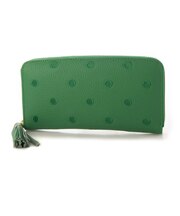 【当商品送料無料】perche ペルケ 財布 08-06-02970 通販 牛革ドット刺繍ラウンド長財布 長財布 長サイフ ながさいふ 本革