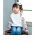【当商品送料無料】Rora トップス 通販 ローラ シャル トレーナー スウェットシャツ キッズ 子供 女の子 長袖 パフスリーブ 花柄 春秋 秋冬