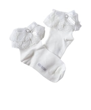 【当商品送料無料】Rora 靴下 キッズ 通販 ローラ ソックス 女の子 ショートソックス レースソックス フォーマル リボン 子供 子ども