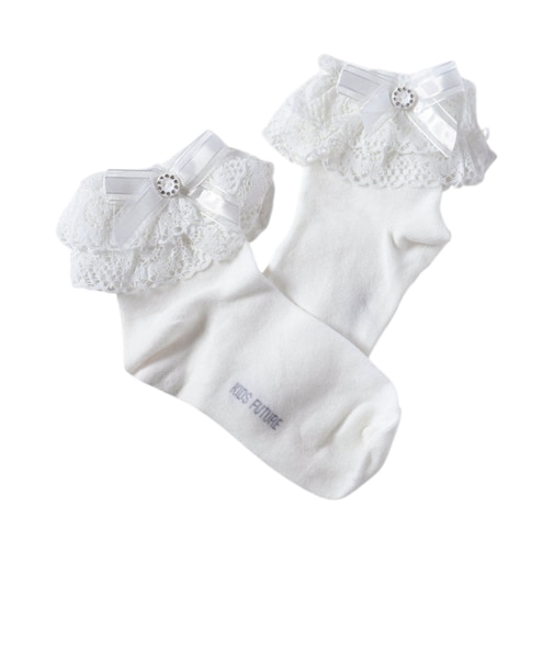 【当商品送料無料】Rora 靴下 キッズ 通販 ローラ ソックス 女の子 ショートソックス レースソックス フォーマル リボン 子供 子ども