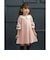 【当商品送料無料】rora ワンピース 通販 ローラ リリ キッズワンピース キッズ 女の子 長袖 襟付き ピンクベージュ 発表会 入園式 卒園式
