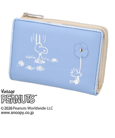 【当商品送料無料】スヌーピー 財布 二つ折り 通販 SNOOPY 73514 レザー 箔押し 本革 二つ折り財布 2つ折り財布 お財布 レディース