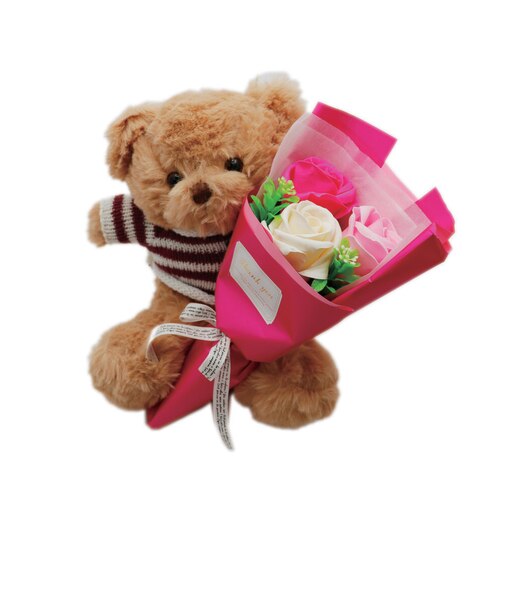 【当商品送料無料】ソープフラワー ぬいぐるみ 花束 通販 くま ソープフラワーギフト フラワーソープ フラワーソープブーケ シャボンフラワー