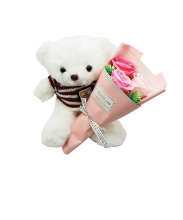 【当商品送料無料】ソープフラワー ぬいぐるみ 花束 通販 くま ソープフラワーギフト フラワーソープ フラワーソープブーケ シャボンフラワー