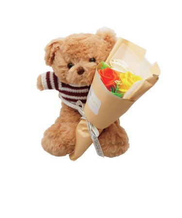【当商品送料無料】ソープフラワー ぬいぐるみ 花束 通販 くま ソープフラワーギフト フラワーソープ フラワーソープブーケ シャボンフラワー