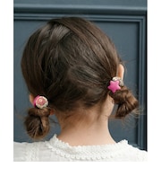 【当商品送料無料】Rora ヘアゴム 2個セット フラワー 通販 ローラ rora 髪ゴム 髪飾り 髪留め ヘアタイ キッズヘアゴム ヘアーゴム