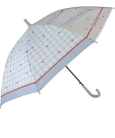 【当商品送料無料】子供 傘 55cm 女の子 通販 ジャンプ傘 キッズ傘 長傘 かさ 雨傘 キッズ 女子 通学 登校 透明窓 窓付き 小学生